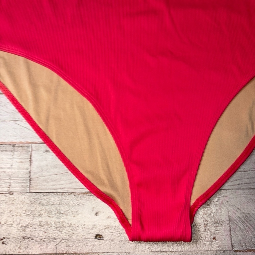 Old Navy Bikini BOTTOM 4XL Swimsuit Bathing Suit Pink Ribbed - Picture 4 of 13